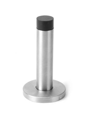 Wall Mounted Door Stopper Satin Stainless Steel Chrome Rubber Door Stop
